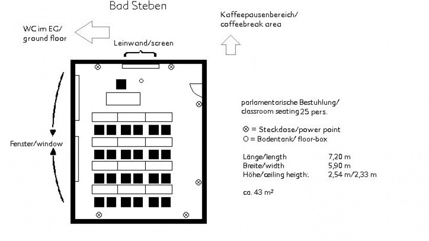 conference room Bad Steben - classroom seating ca. 25 persons   conference room Bad Steben - classroom seating ca. 25 persons